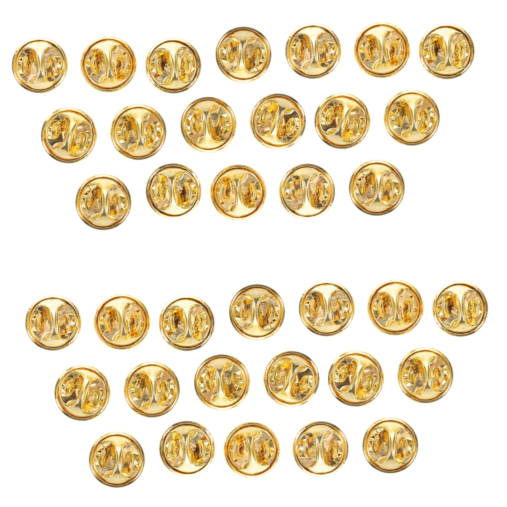 HAPINARY 100 Pcs Locking Butterfly Pin Backs in Brass Fasteners Secure Lock for Formal Wear Craft Projects