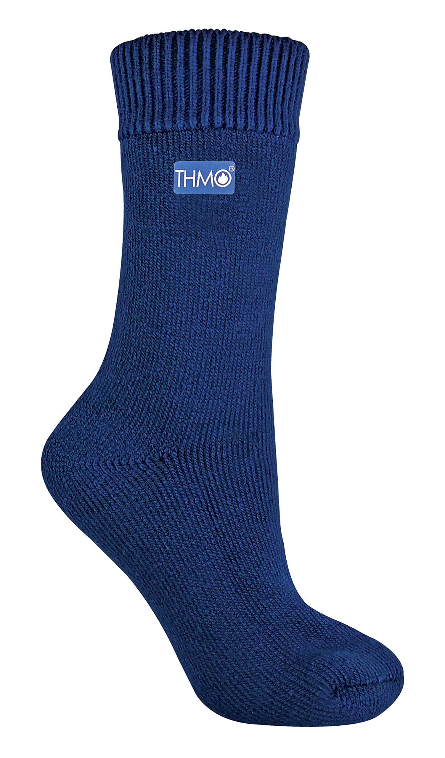 THMO Women's Thermal Socks - Navy - Size 4-8