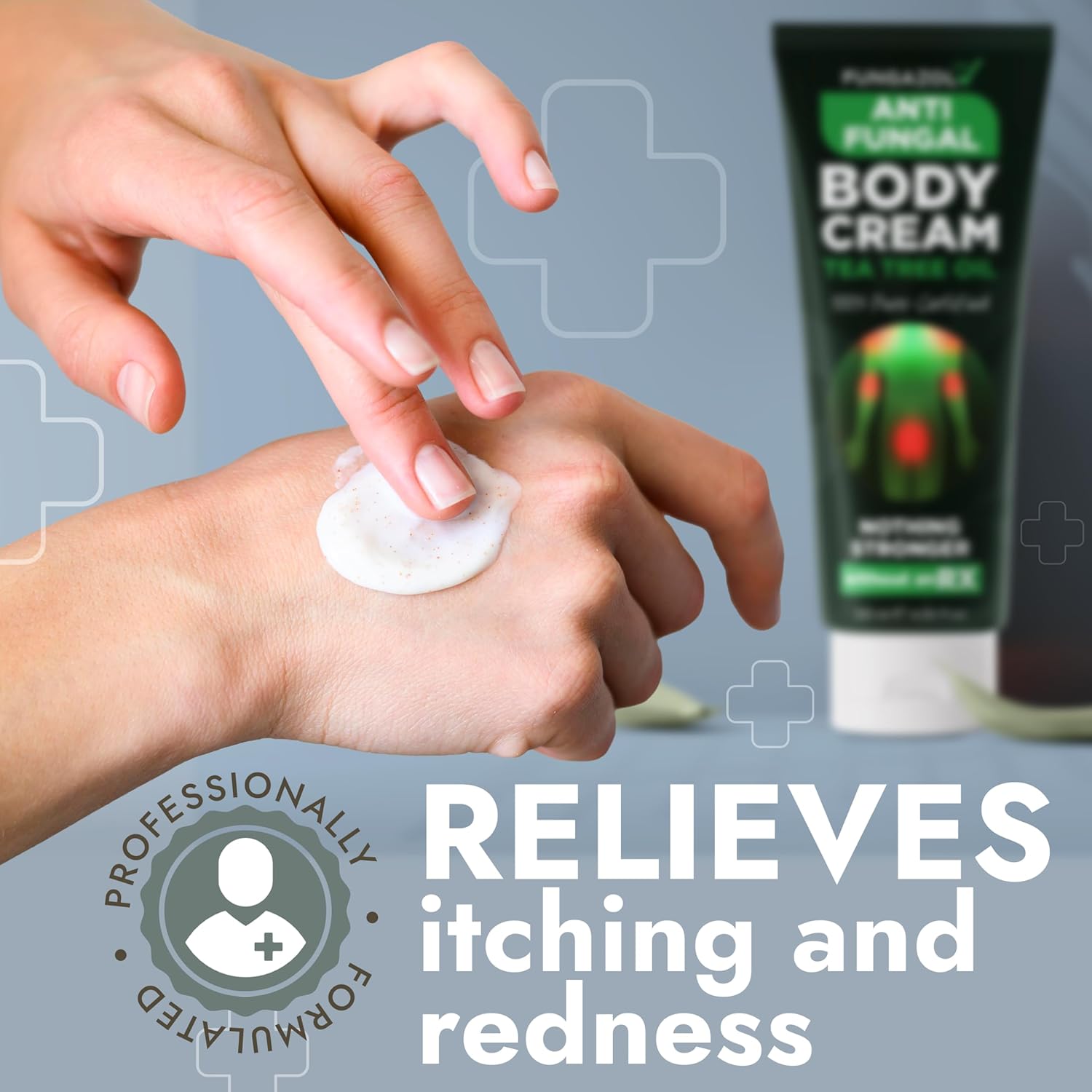 Antifungal Body Cream for Ringworm & Athlete’s Foot | Strength Formula with Tea Tree Oil | Helps With Itching, Burning & Scaling Relief | Treatment For Skin Fungus | 4.05 fl oz - Image 6