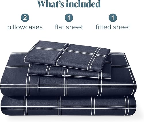 Miniatura 102 de Bare Home Juego de sábanas de tamaño individual XL, tamaño de dormitorio universitario, sábanas de microfibra ultrasuave de 1800 hilos, bolsillos 22