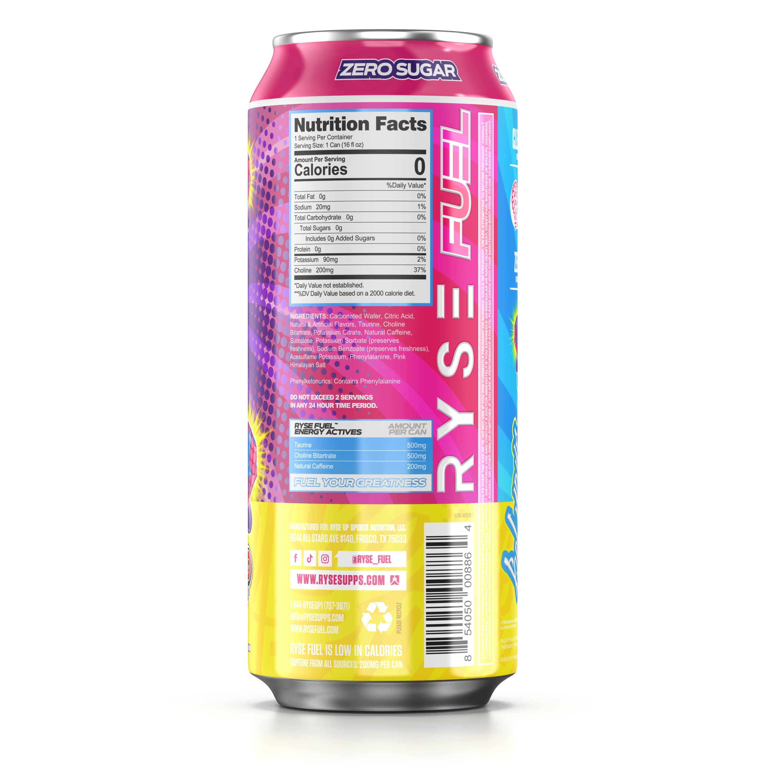 RYSE Fuel Energy Drink On The Go Energy Zero Sugar RYSE Up