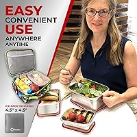 Vista 6 de Kinsho - Fiambreras Bento de acero inoxidable