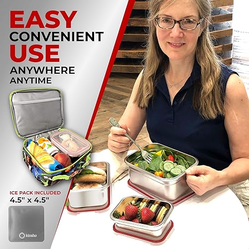 Miniatura 6 de Kinsho - Fiambreras Bento de acero inoxidable