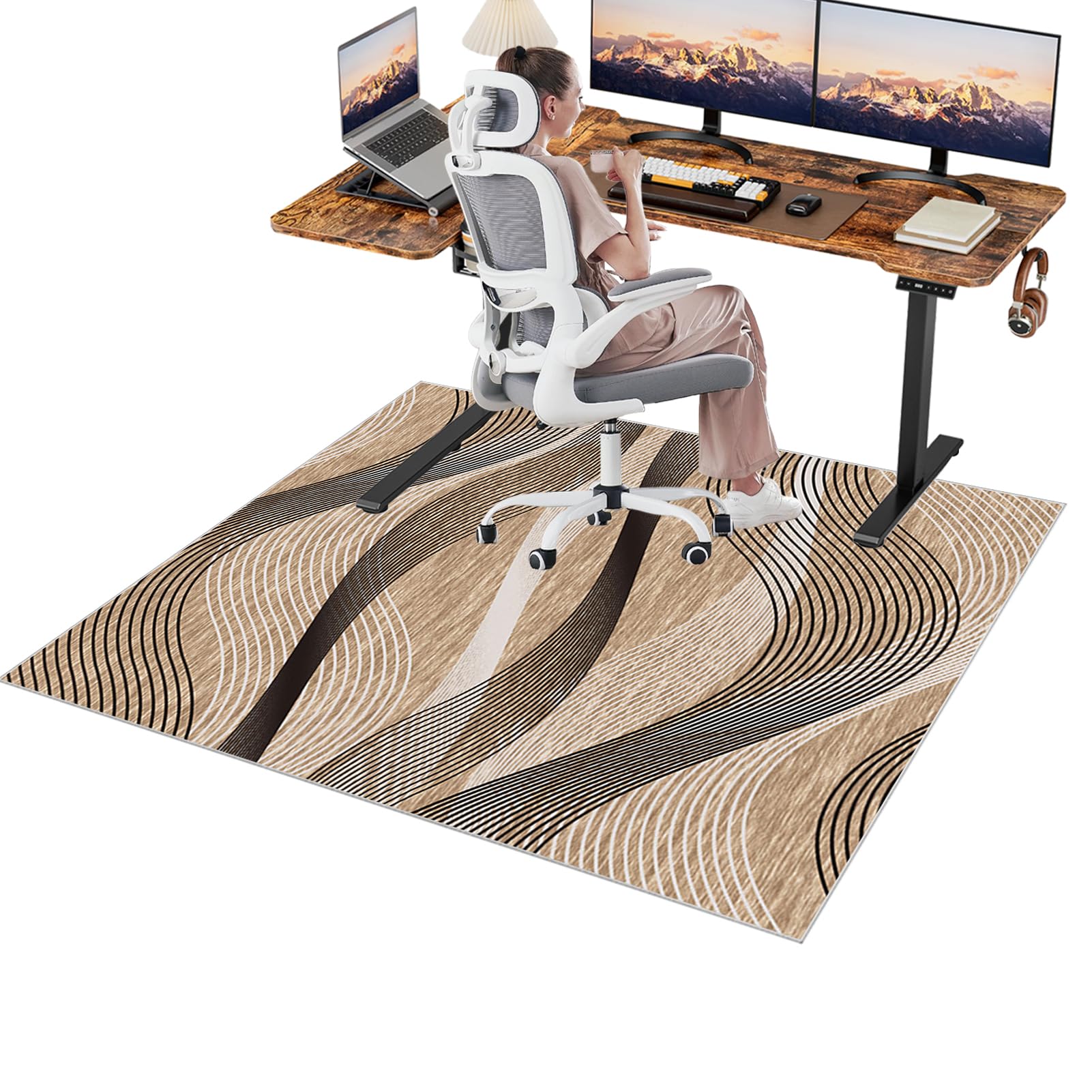 Heavy Duty Office Chair Mat 60 x 70 cm for Carpet Floor Protector for Office Chair Floor Mat Computer Desk Chair Mat for Hard Floor Carpet Protector Chair Mat Gaming Chair Mat for Hardwood Floor