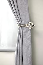 Emma Barclay, Bird Cage - Pair of Holdaback Tiebacks with End Finials in Brushed Silver - 20cm