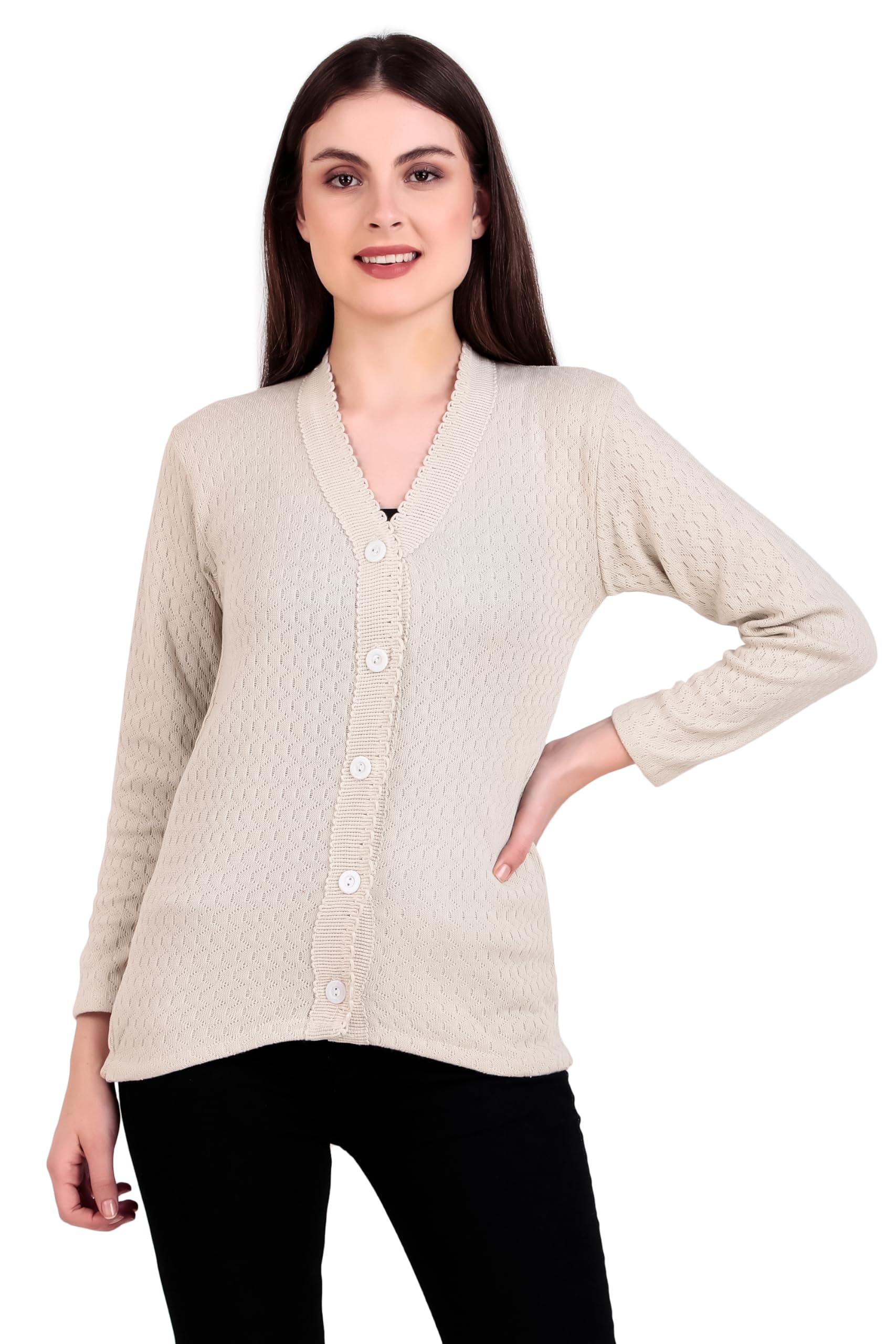 brazo Women’s Cardigan for Winter | Warm Winter Knitwear with Full Sleeves & V-Neck | Stylish Colors Sweater for Casual & Office Wear-picture-29
