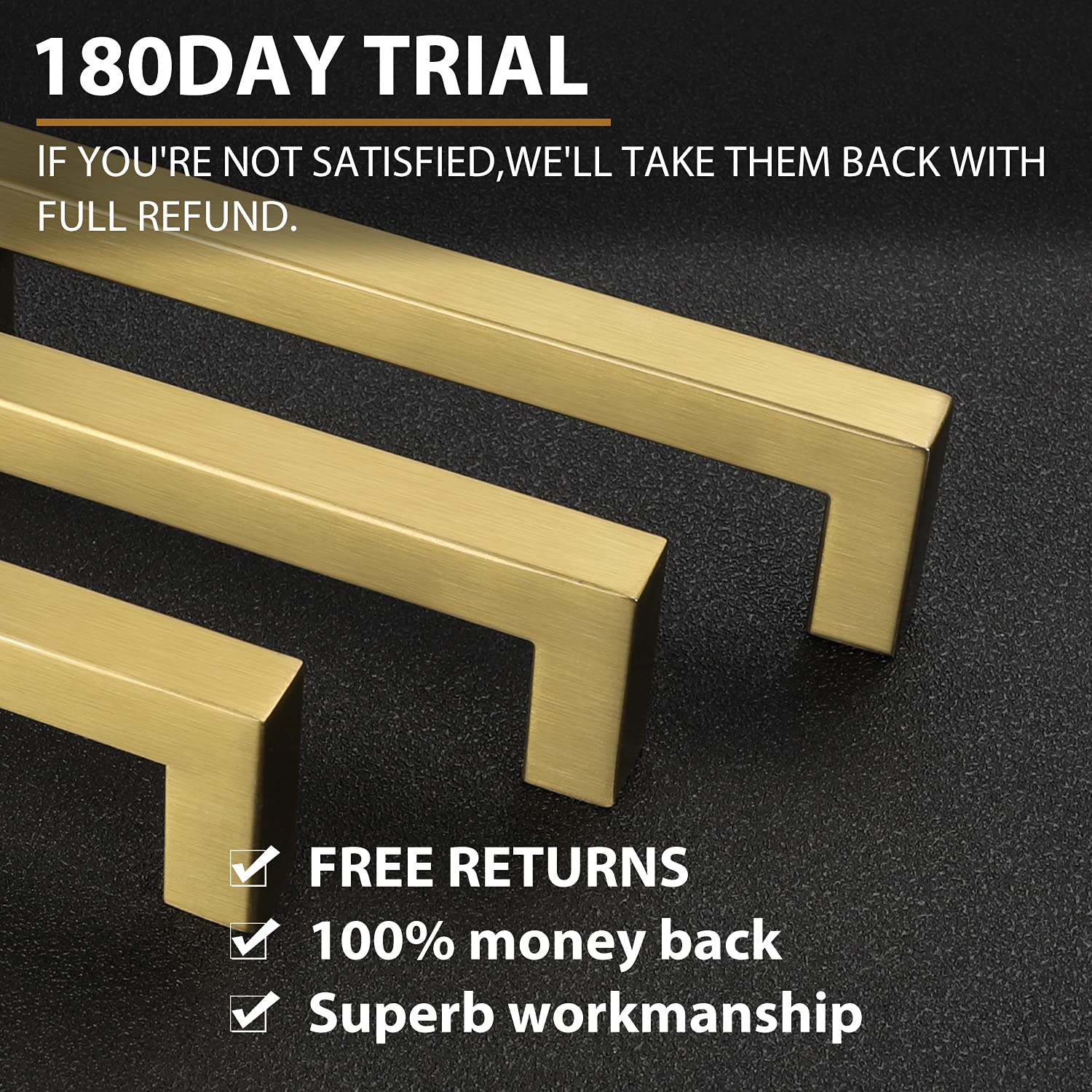 Buy OYX 10Pack 5in Brushed Brass Pulls Gold Drawer Pulls,Brass