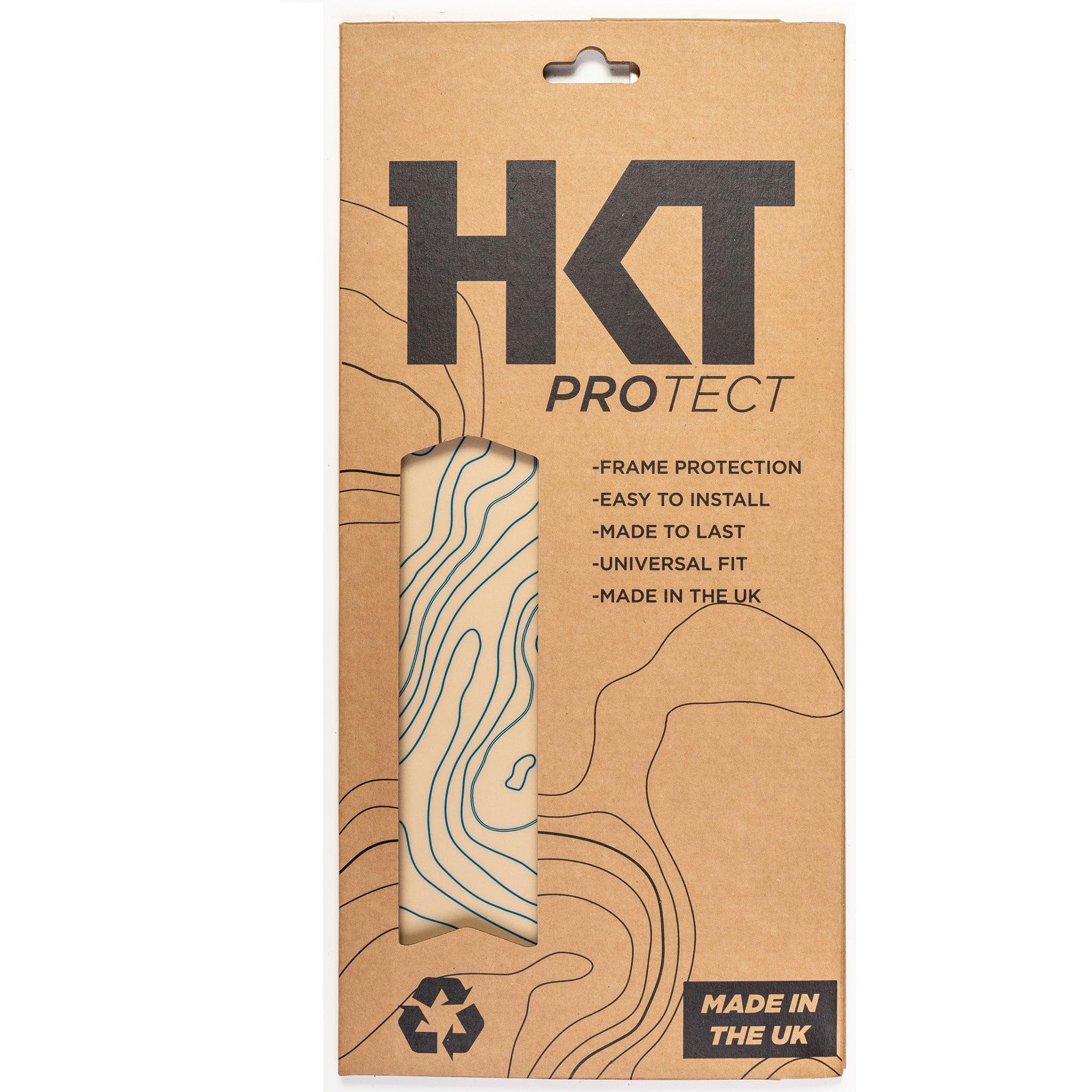 HKT PROTECT XL Contour Lines Bike Frame Protection Kit Matte - 12 Piece Bike Frame Protection (Blue)