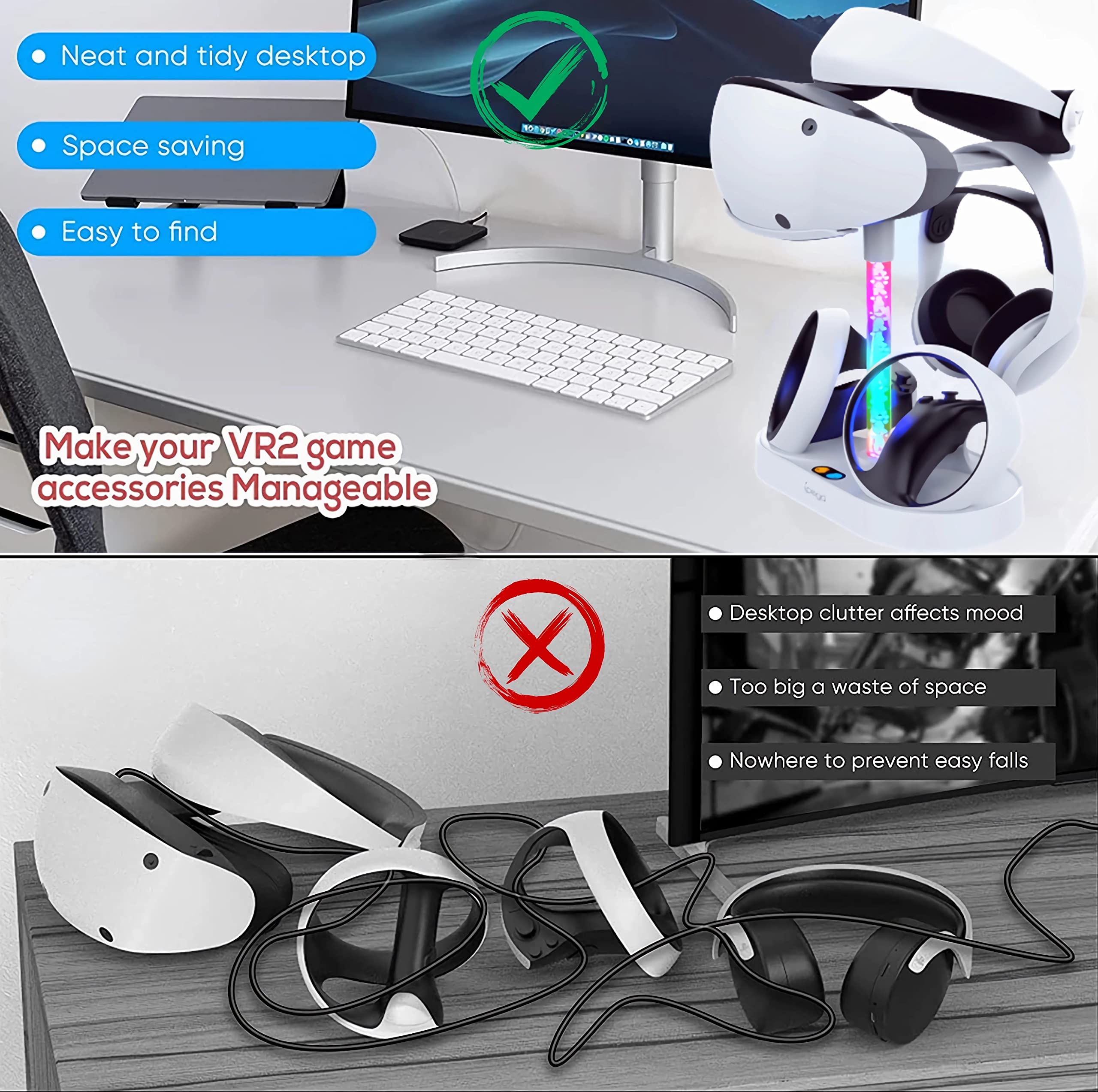 Amazon.co.jp: JoyHood PSVR2用充電スタンド、Type-C磁気充電