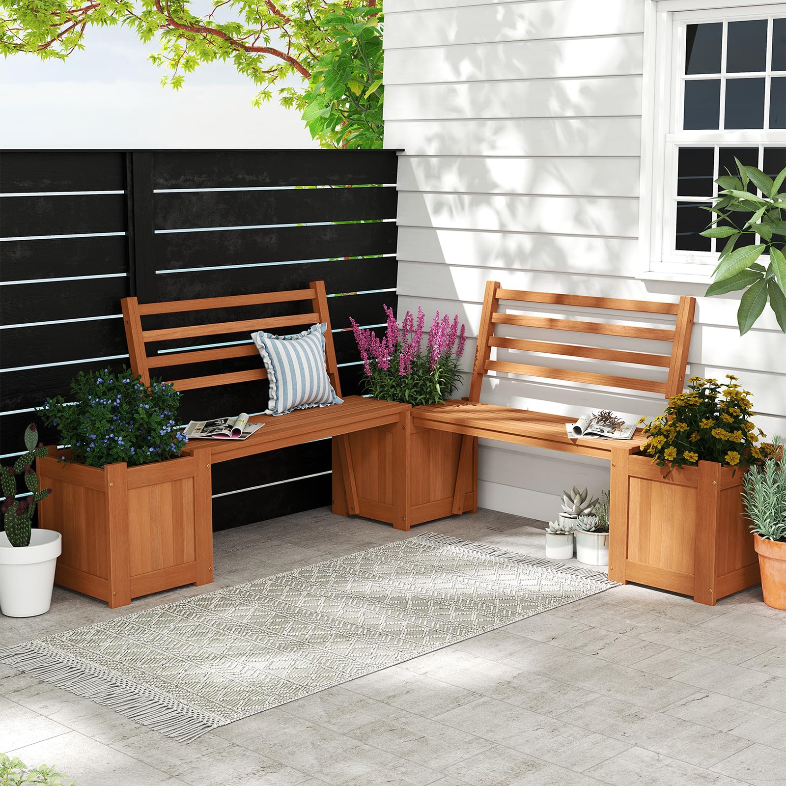 Toolsempire 2-Piece Planter Bench
