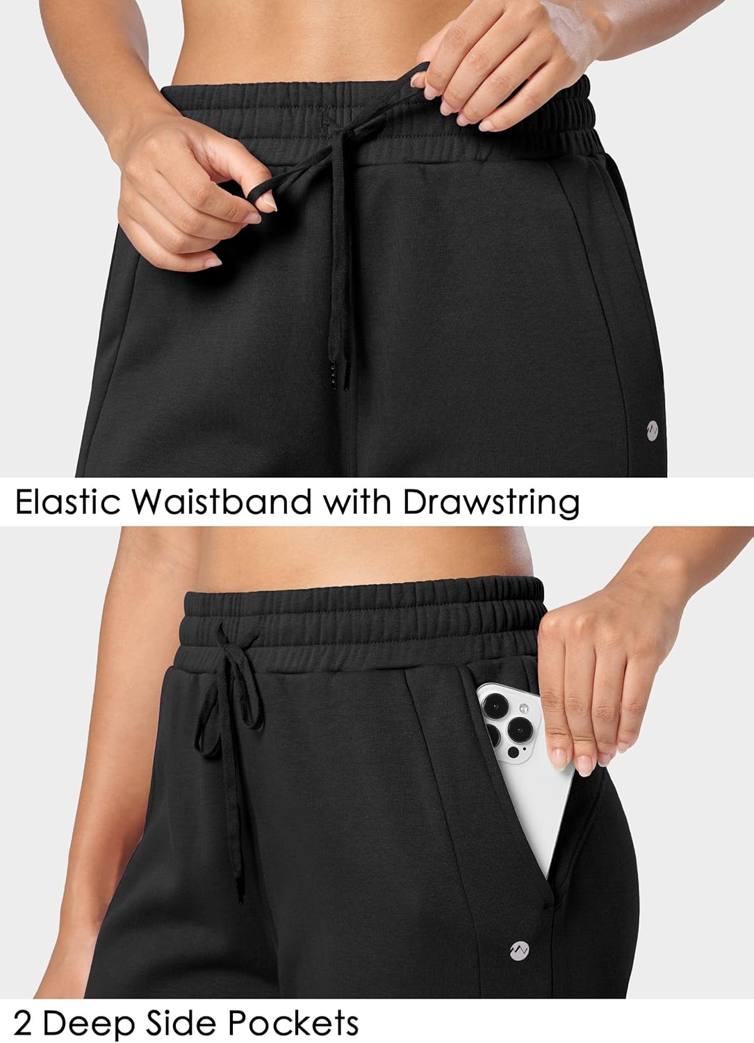 Willit Womens Fleece Lined Sweatpants Cotton Straight Leg Sweat Pants Winter Running Casual Yoga Lounge Workout Pockets - Image 5