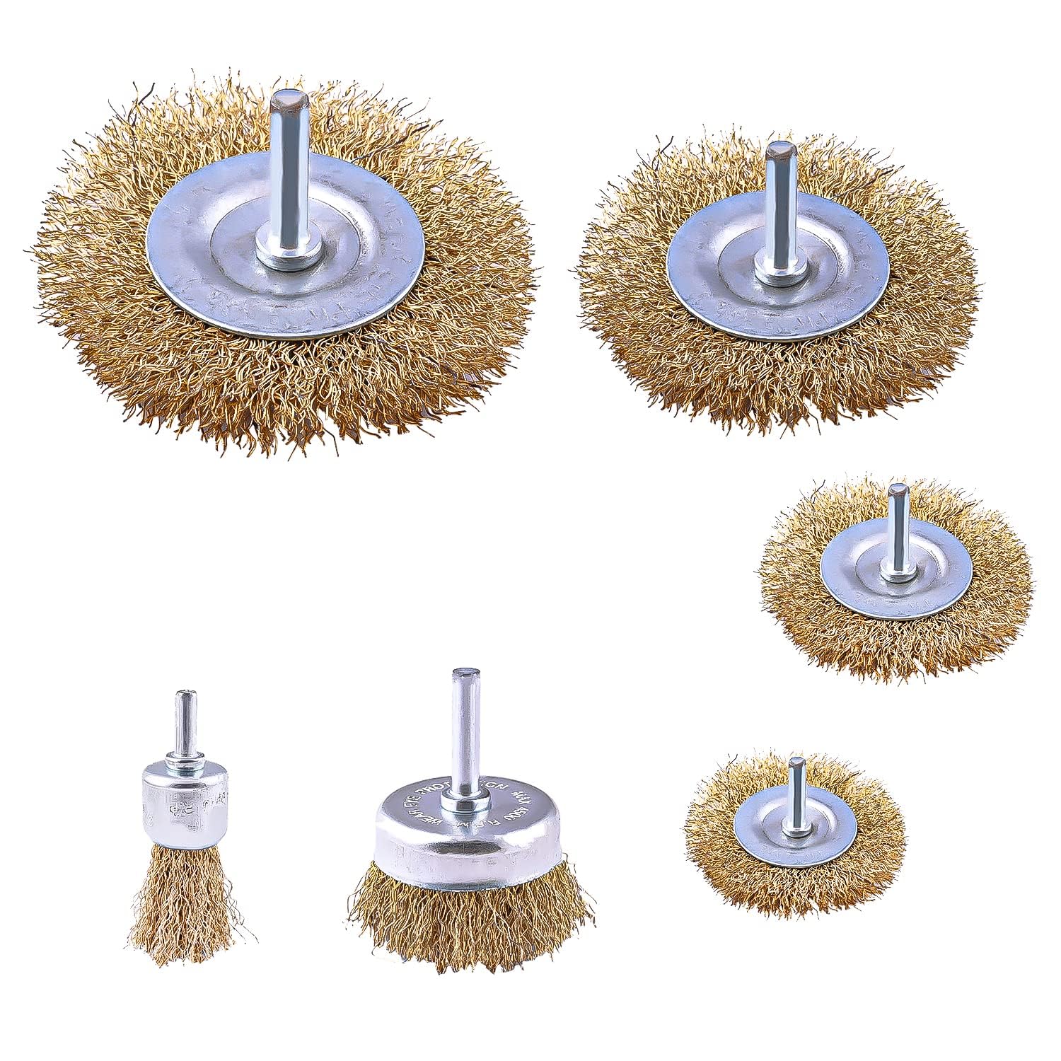 ULTRAFAST Cup Brush 6 Pcs Set Brass Coated Drill Attachment Wire Wheel End Brushes for Rust Paint Removing Cleaning Wood Welding Scale Derusting Degreasing Deburring Polishing (B0DHCVG49G) Amazon Price History, Amazon Price Tracker
