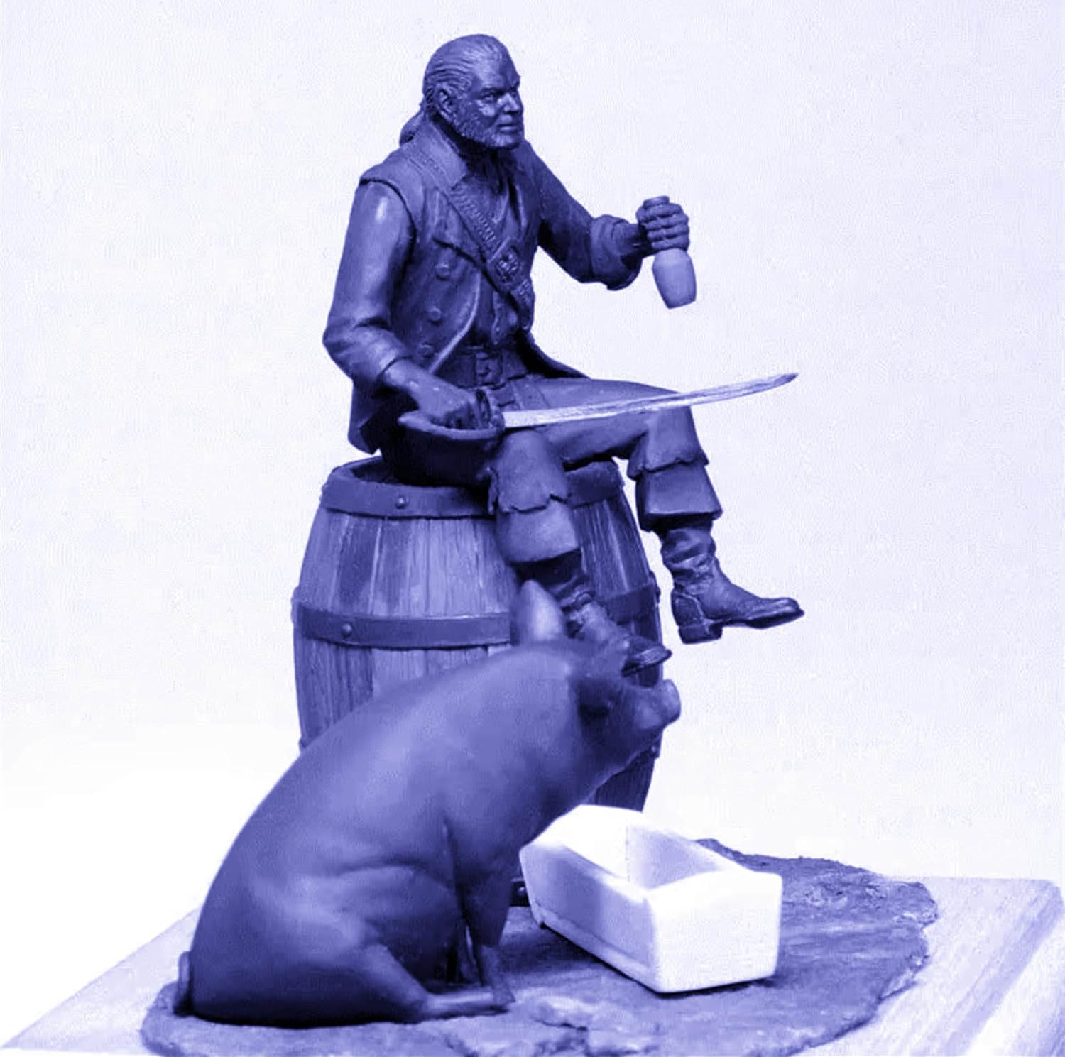 TRUEGRIS 1/24 Scale Ancient European Warrior Resin Model unassembled and unpainted //q9D4J3