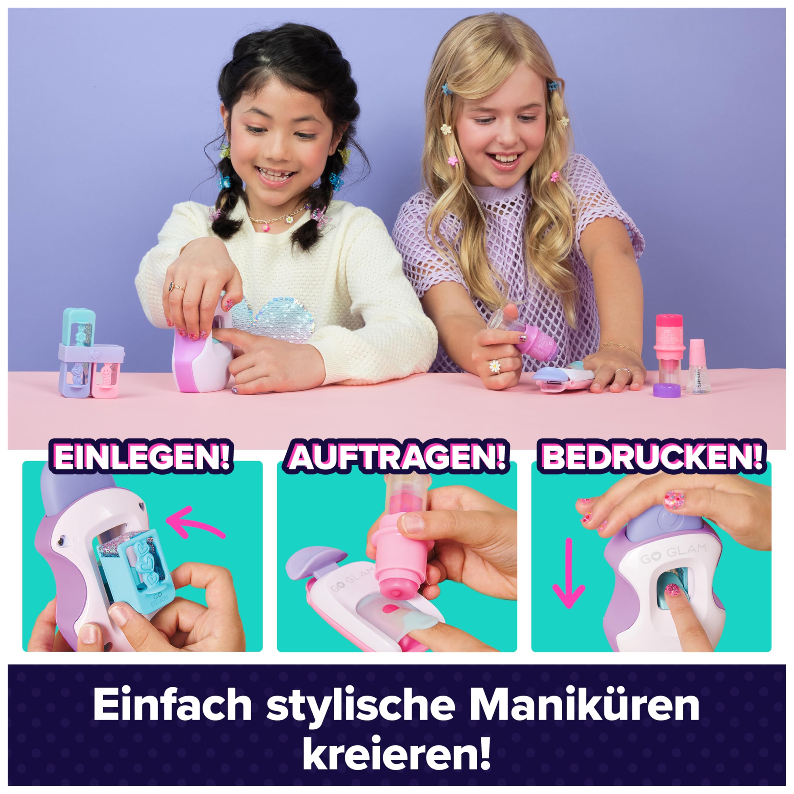 Cool MAKER Go Glam Nagelstudio - für stylische Nägel mit Motiven, ganz einfach lackieren und bedrucken, für Kinder ab 7 Jahren