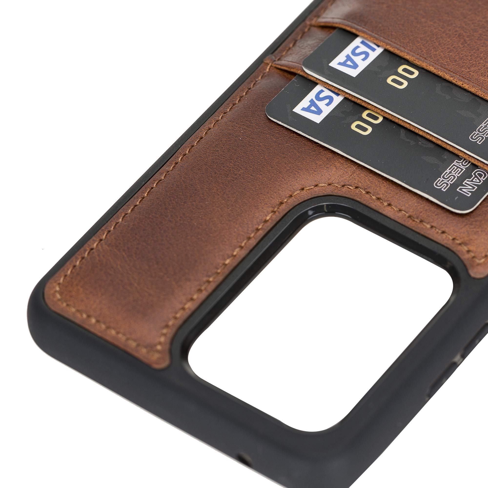 Venito Capri Étui Portefeuille en Cuir à Clipser pour Samsung Galaxy S20 Ultra – Extra sécurisé avec Coque arrière rembourrée et Protection RFID Marron Antique