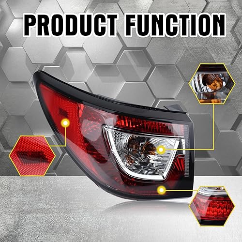 Miniatura 3 de SAOKNCE Conjunto de luz trasera Lámparas traseras para Chevrolet Traverse 2013-2017 lado izquierdo del conductor 12318796 GM2804112