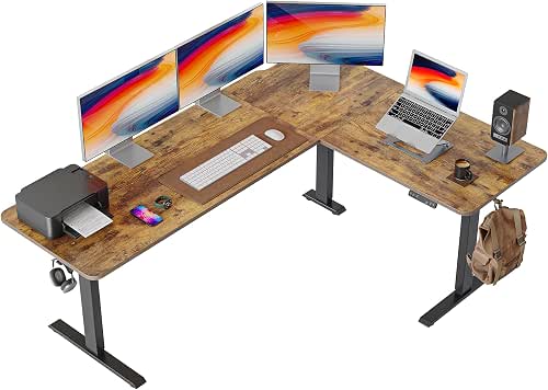 FEZIBO 75 Inches, Supports Over 300lbs, Large L Shaped Standing