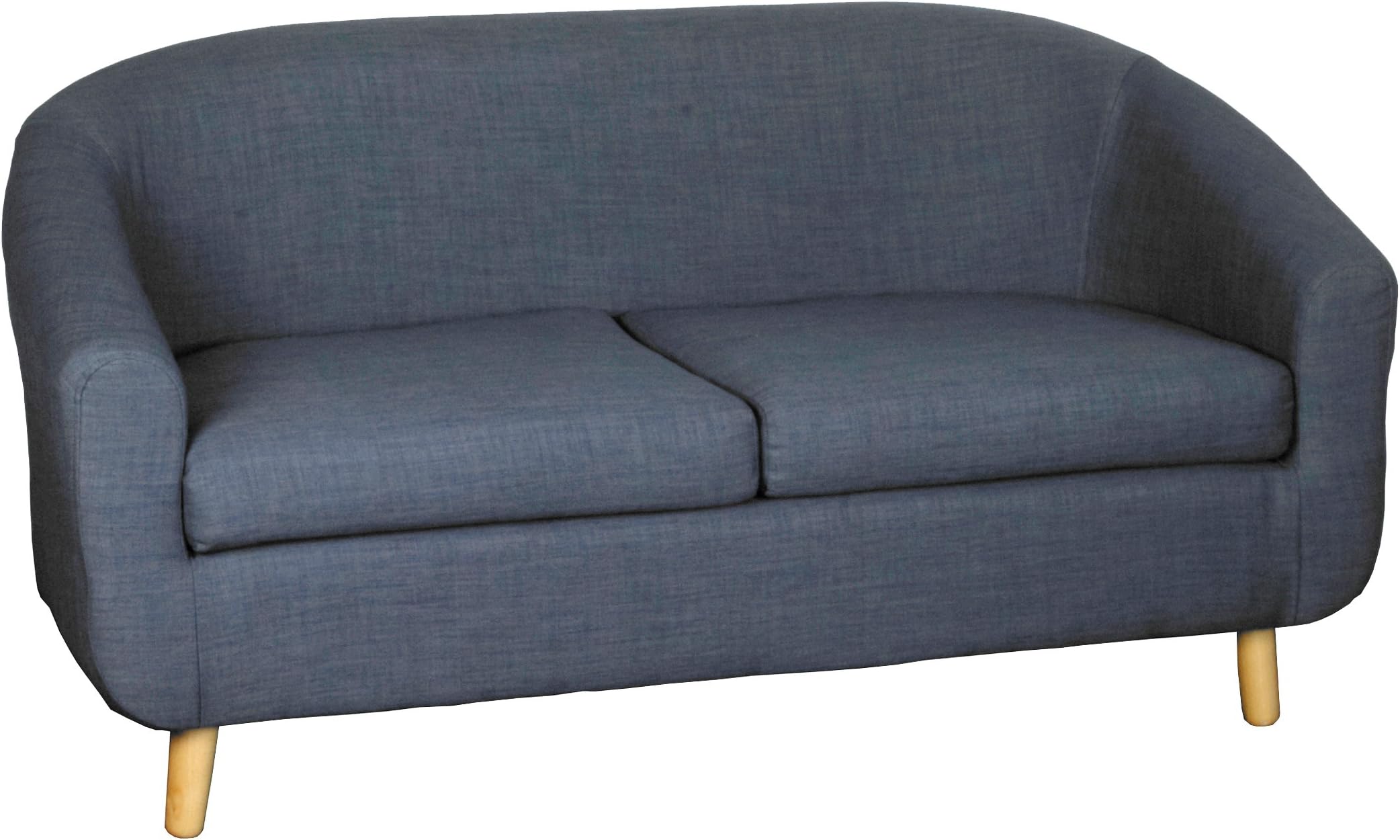 Harmony Furnishings Turin Fabric 2 Seater Sofa Navy