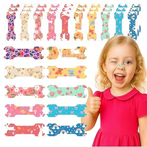 30pcs Extra Small Size Kids Nasal Strips for Breathing Right Kids Nose Strips with Cute Pattern Nasal Strips