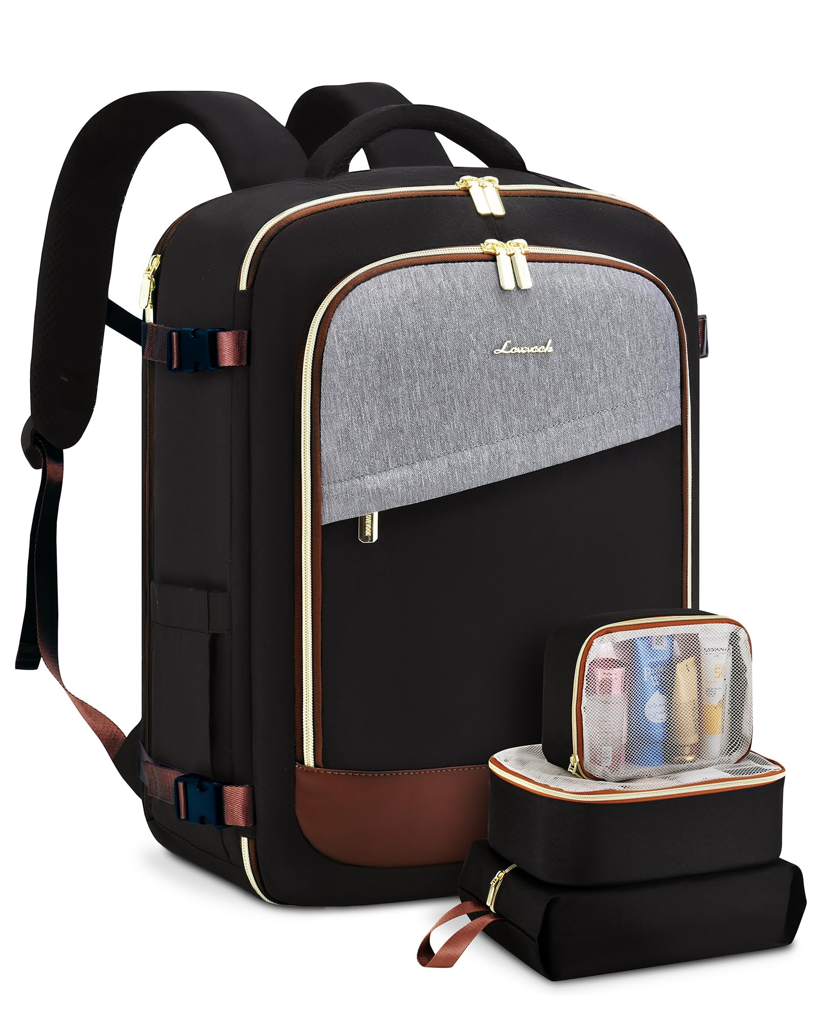LOVEVOOK Travel Backpack for Women, 40L Carry On Backpack for Airplanes