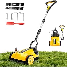 Cordless Lawn Mower No Battery, 9" Small Electric Mower Compatible with DEWALT Battery, Lightweight Mini Lawn Mower with Brushless Motor, 3 Cutting Heights, Push Mower for Garden Yard Lawn Care
