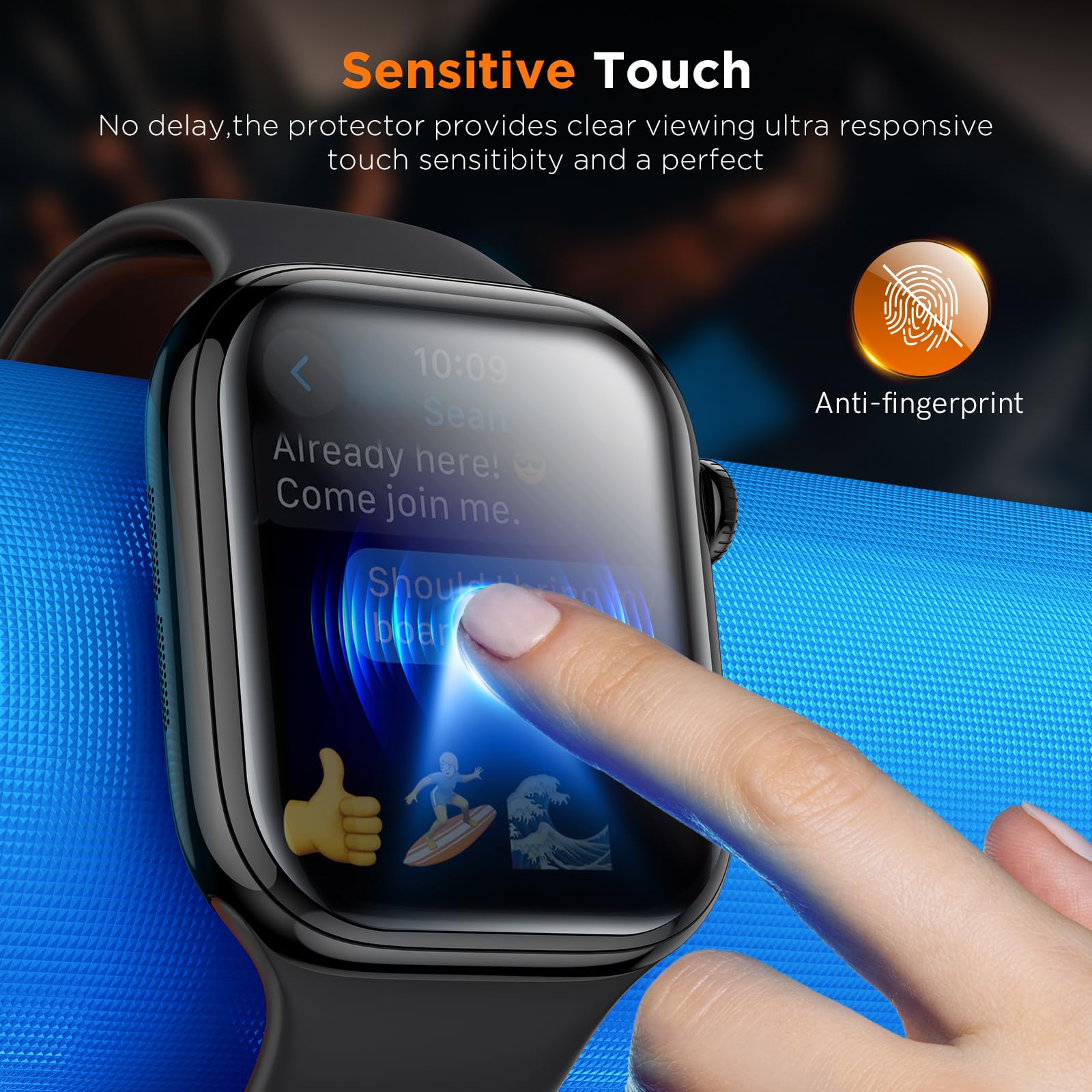 LK 4 sztuki folii ochronnej do Apple Watch Series 11/10, 42 mm, ochrona ekranu o wysokiej rozdzielczości, bez pęcherzyków powietrza, elastyczna folia TPU, łatwa do nałożenia, ultra cienka folia na