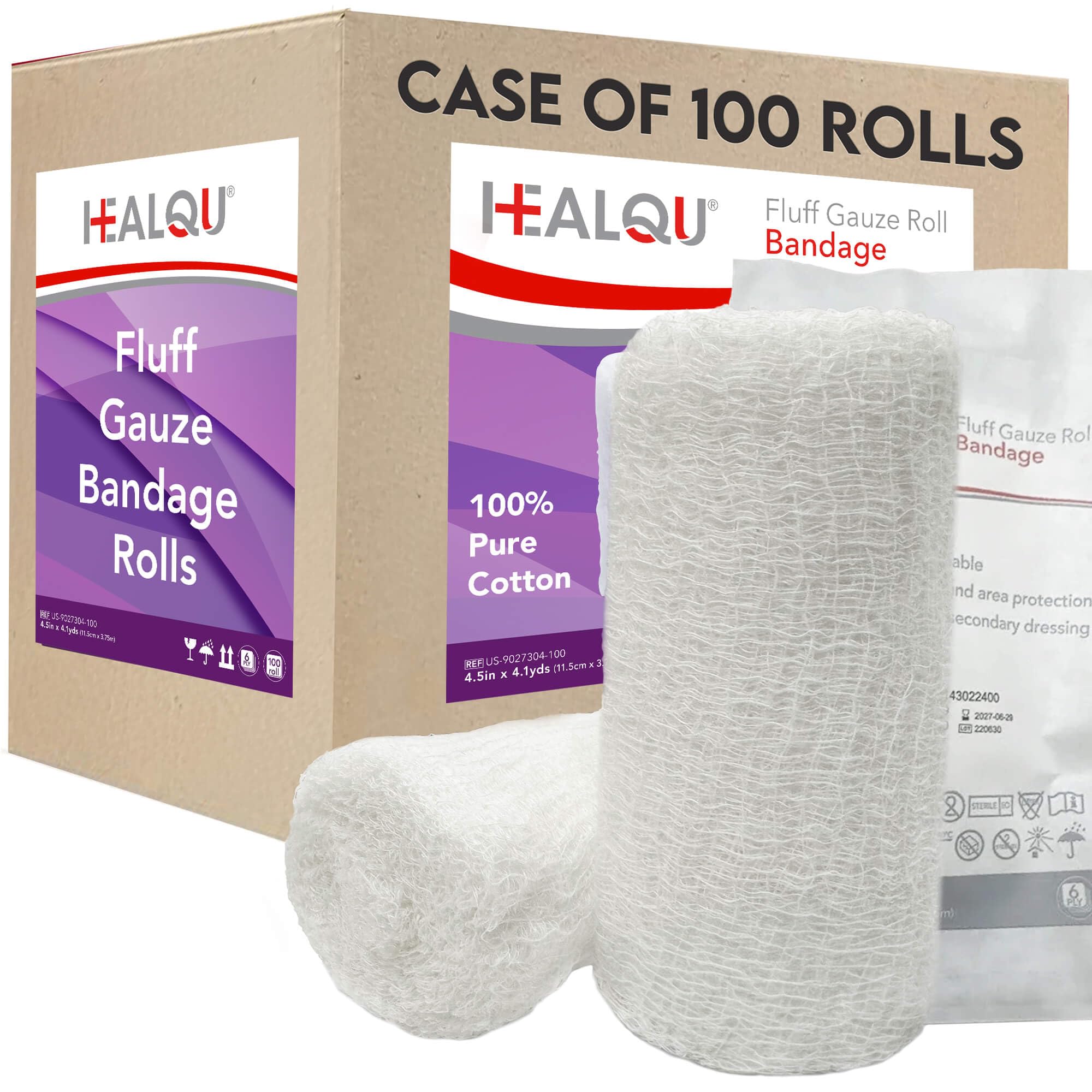 Kerlix Gauze Bandage Rolls - 4 1/2 in x 4.1 Yds, 6 Ply - 6 Single Sterile Pocuhes- Extra Absorbency - Latex Free, Hospital Grade Cotton Fluff Bandage Wrap Krinkle Style - for Wound Care & First Aid — Amazon image 8