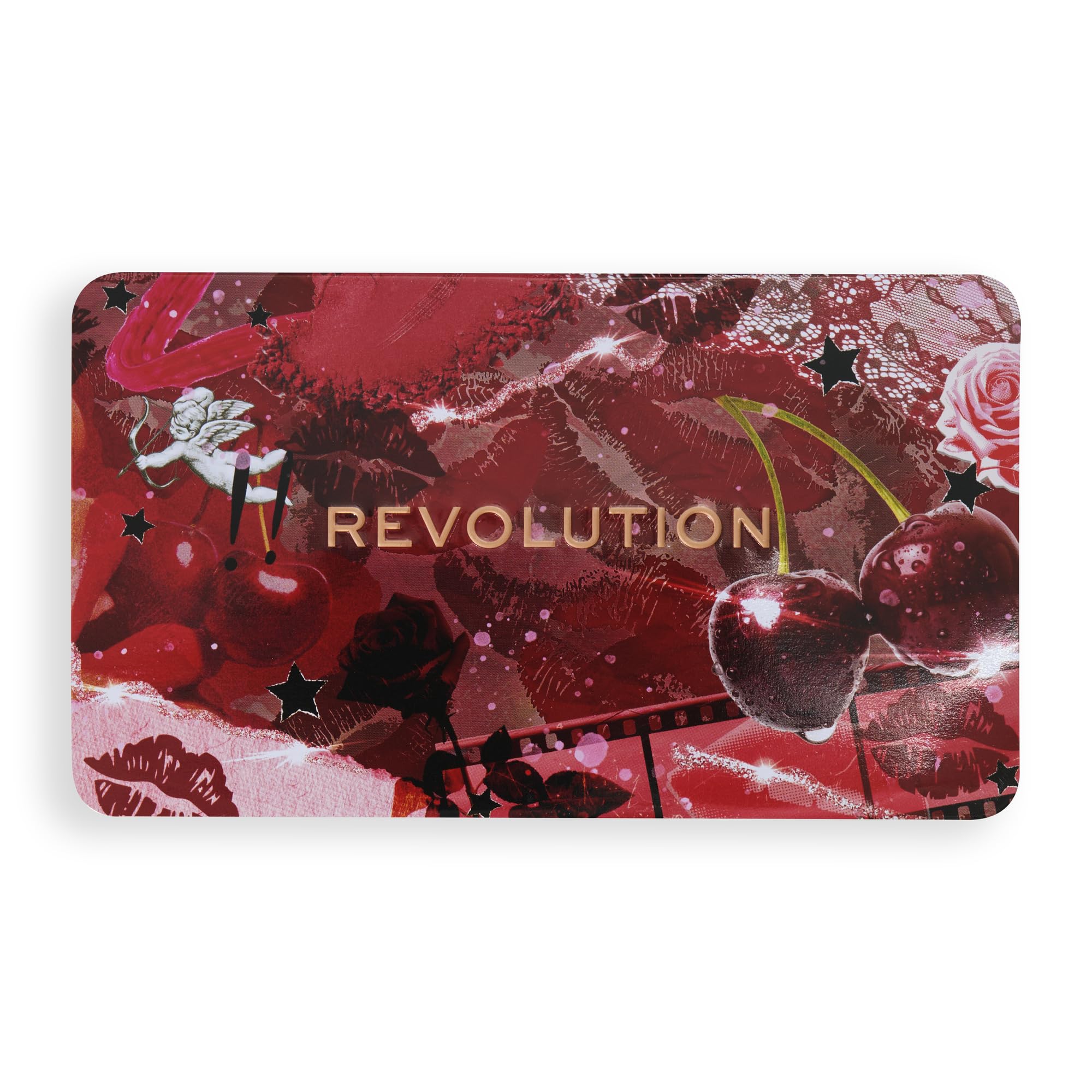 Revolution Beauty, Palette de Fards à Paupières Forever Flawless, 18 Teintes Pigmentées Mattes & Irisées, Végan & Sans Cruauté, Cherry Rebel