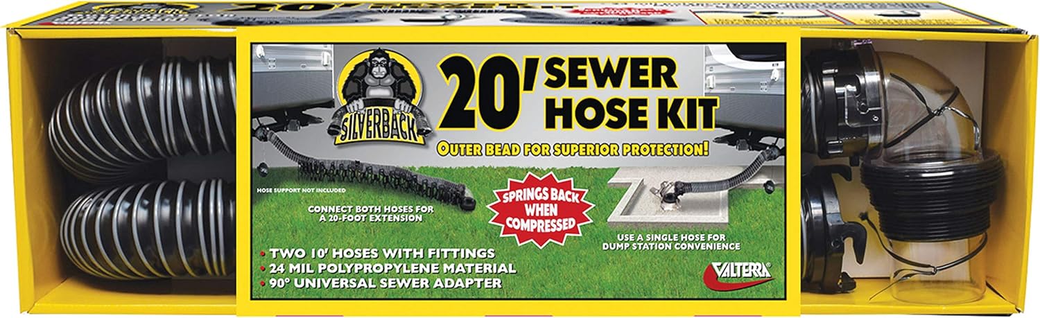 Valterra D04-0675 20' Silverback Sewer Hose Kit : Everything Else