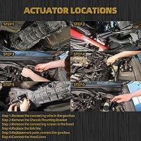 Vista 6 de Dasbecan Kit de cable de embrague de triple gancho Kit de ajustador de firewall cuadrante compatible con Ford Mustang 1996-2004 Reemplazos #