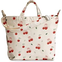 Canvas Crossbody Tote Bag for Women Cute Large Shoulder Bags Handbags with Zipper Buckle Interior Pocket for Work