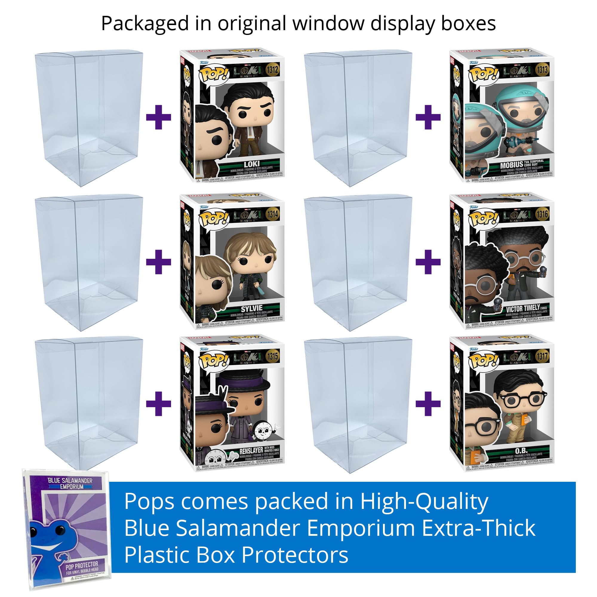 Amazon.com: Loki Season 2 Set of 6 Funko Pops Bundled with Blue