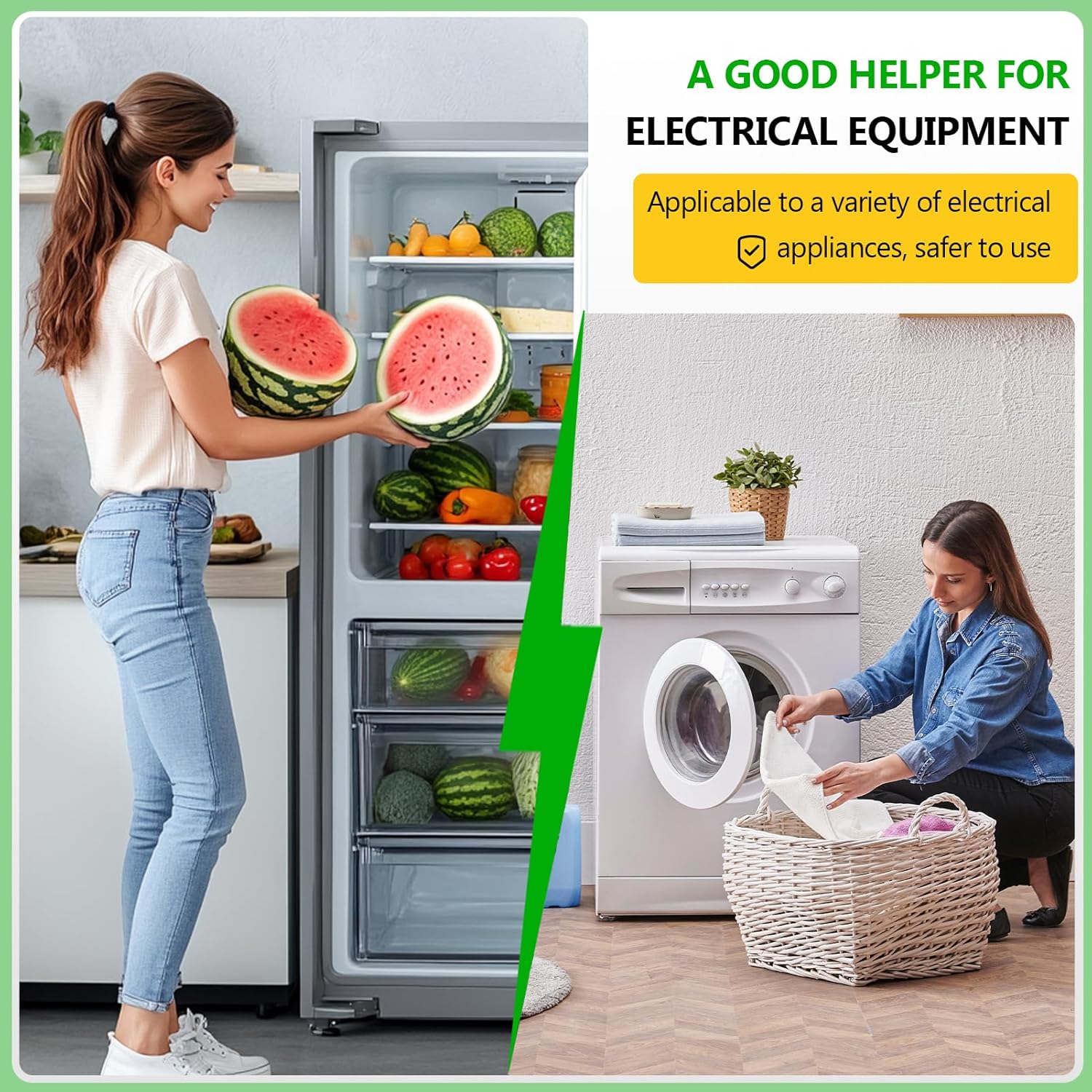 BSEED Surge Protector for Refrigerator, Wall Power Surge Protector Plug in for TV, Computer, Washing Machine, Freezer and Home Appliances, 120VAC, 20Amp, 2400Watts, 1 Pack - Image 6