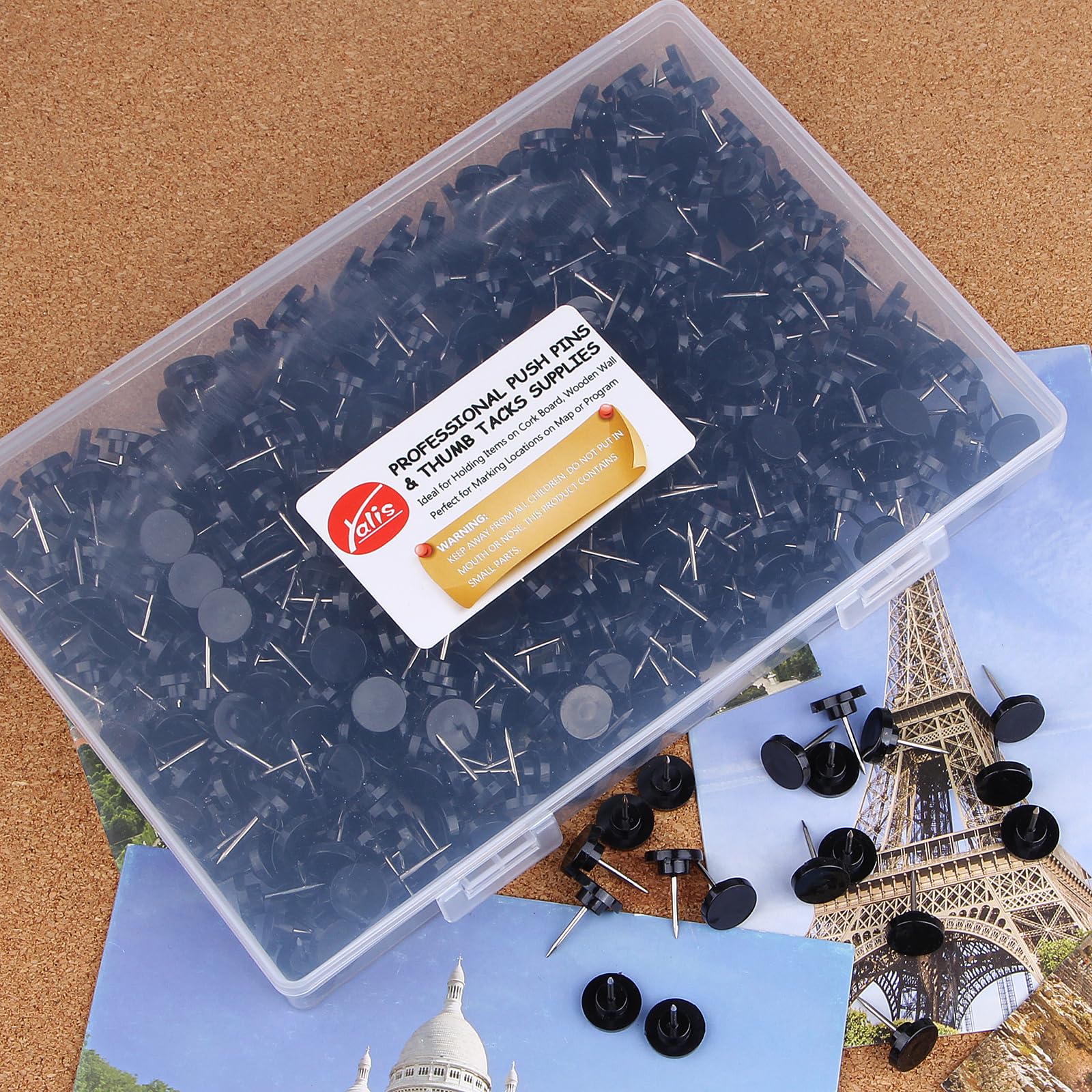 Push Pin Counter Snapklik.com : Push Pins 400-count Flat Black Thumb Tacks Steel Point ...