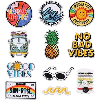 Pack of 10 iron-on patches iron-on patches and cool