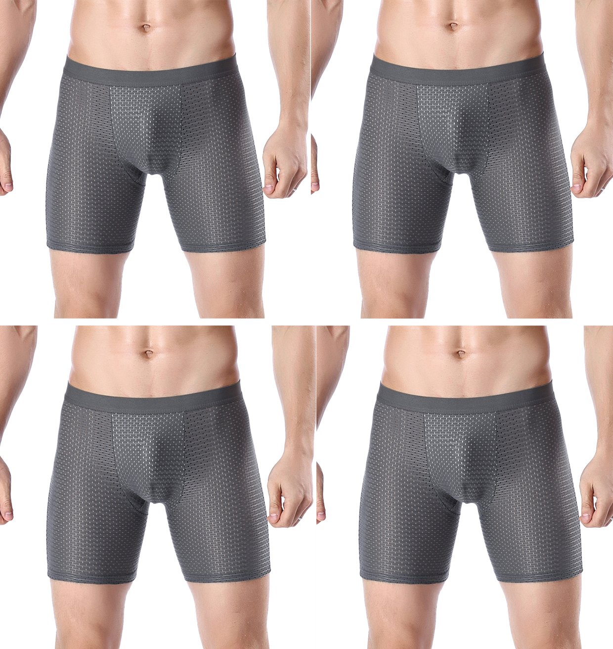 YATEEN Men's Micro Mesh Boxer Briefs Sports Underwear