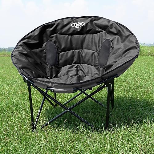 Miniatura 2 de UNP Silla de camping luna, silla plegable portátil, silla de patio fácil de instalar, asiento de césped, silla de camping para caza, pesca, al aire