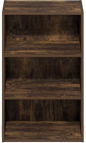 Miniatura 196 de Furinno Jaya Simple Home Estantería ajustable de 3 niveles, blanco Blanco,Negro -,Pino ámbar,Nuez Columbia,Espresso,Roble Frech