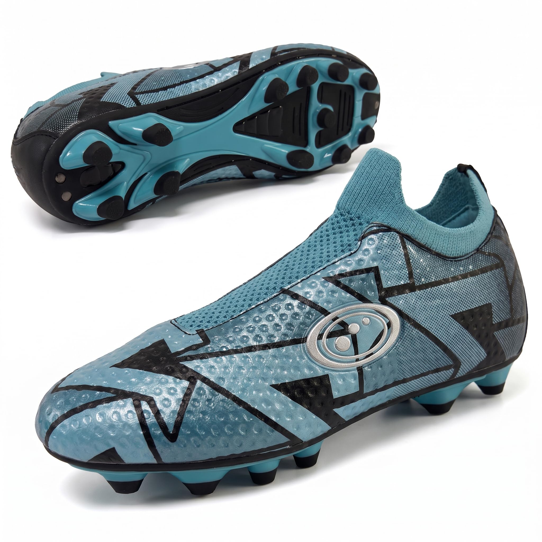 Optimum Aztec - Botas de fútbol FG sin cordones para niños
