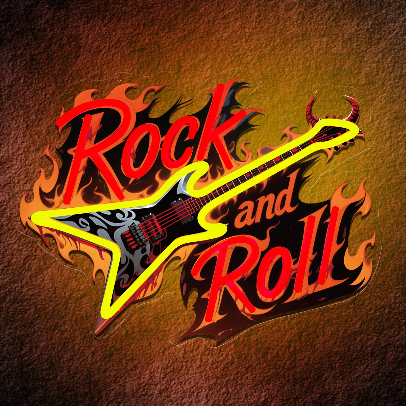 Chitarra Rock Roll Neon Sign Musica Chitarra Luce al Neon Dimmerabile Led Segno di Musica per Decorazione Della Parete Chitarra Regali per Bar Live Vocal Recital Concerto Aula Man Cave