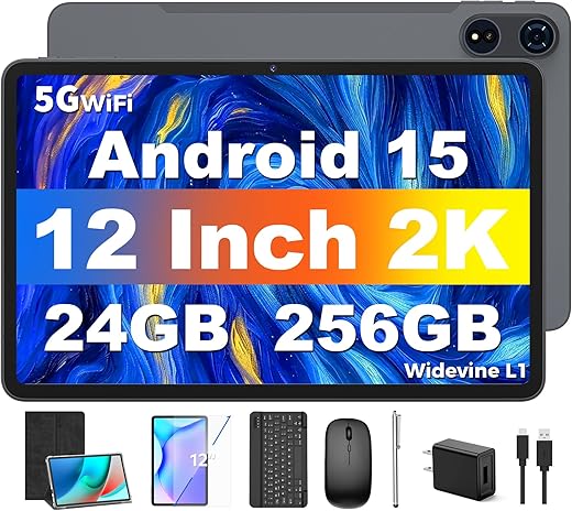 SAMSUNG Galaxy Tab S7 FE 12.4” 64GB WiFi Android Tablet w/ Large Screen, Long Lasting Battery, S Pen Included, Multi Device Connectivity, US Version, 2021, Mystic Black
