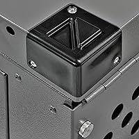 Vista 7 de Jaula para Perros Resistente Completamente Plegable de Aluminio con Recubrimiento en Polvo - Pequeña (Gris)