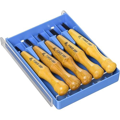 Five Piece Power Grip Carving Set Transparent Case