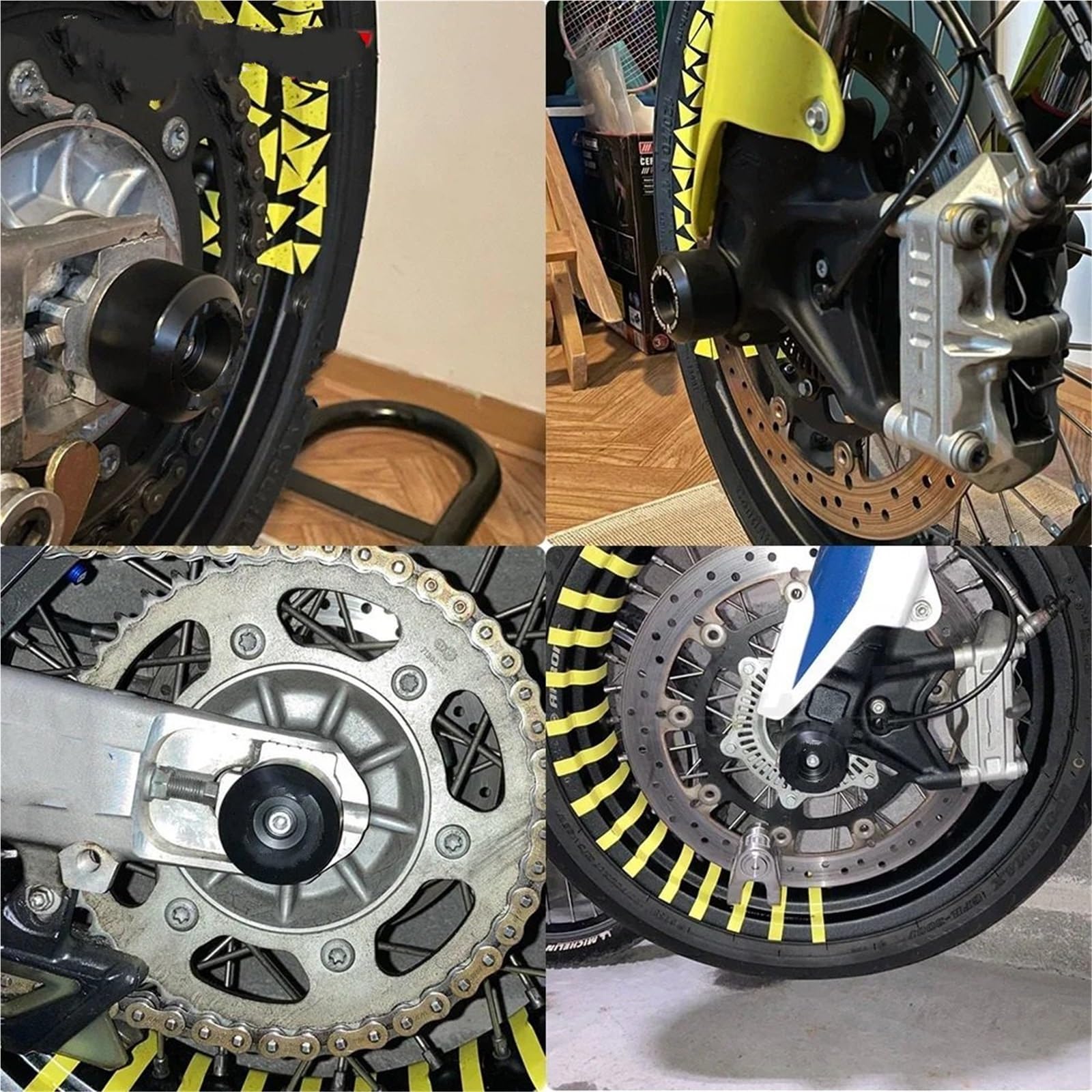 szpule motocykla wahacz Pasuje do motocykla Husqvarna 701 Supermoto Ochrona przednia tylna oś koła wrzeciona wahacza osłona suwaka Widelec Ramiona Szpule(Front and Rear)