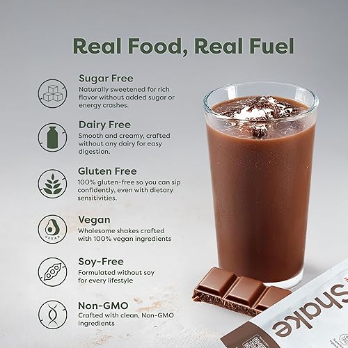 Miniatura 5 de 310 Nutrition Batido en polvo todo en uno de reemplazo de comidas, mezcla de batidos de proteínas a base de plantas con alta fibra, probióticos y