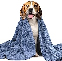NVNAN Microfiber Dog Towel 40x24 Inch - Super Absorbent Quick-Drying Soft Grooming Towel for Small Medium Dogs Cats Blue