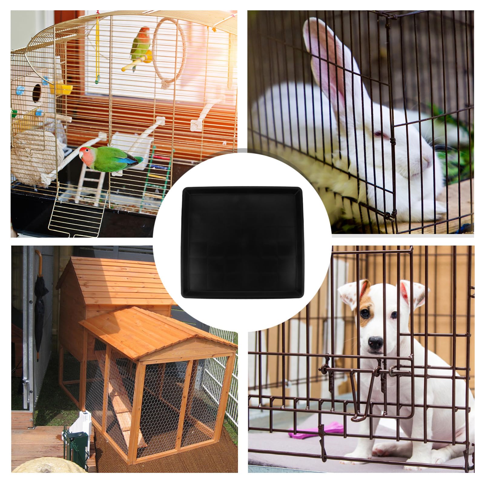 POPETPOP Haustierkotwanne Verschleißfest Kunststoff und Verhindert Verschmutzung des Bodens für Kaninchen und Kleine Hunde für Hundebox und Kleintierkäfige
