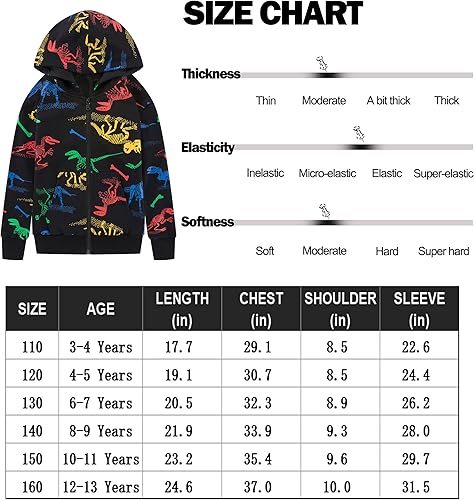 Miniatura 6 de TLAENSON Sudaderas con capucha de dinosaurio para niños y niñas, sudadera con capucha para niños pequeños