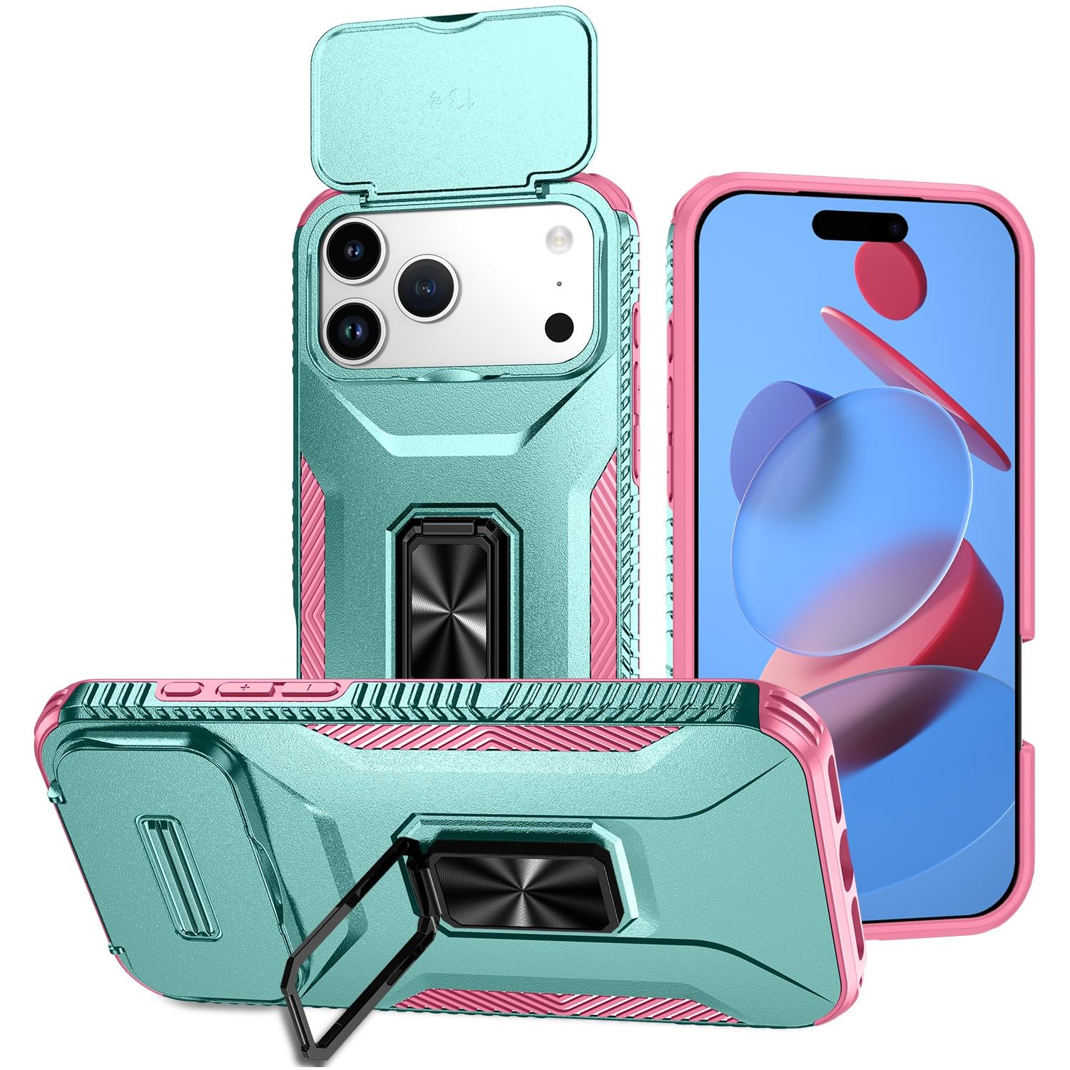 Protection iPhone 17 Pro vert coque rigide silicone objectif photo arrière - 8