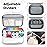 Mancro Dual Layers Medicine Organizer Bag, Pill Bottle Organizer Storage with Lockable Zipper, Medication Travel Bag for Pills, Vitamins, Medical Supplies for Home Storage, Travel, White